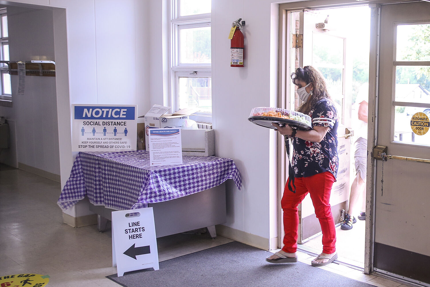 Brandi Carter delivered a few trays of food for the election judges